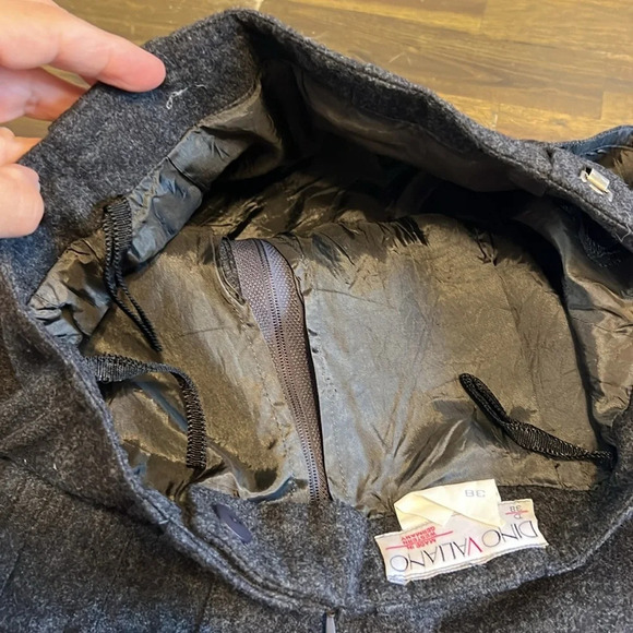 Dino Valiano Vintage Wool Skirt Gray Long Line High Waisted Pleated 38 D Small - Picture 11 of 12